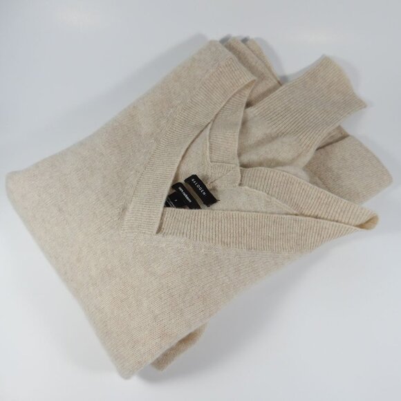 Halogen V-Neck SWEATER Size S 100% Lightweight Cashmere Beige NEW - Picture 6 of 7